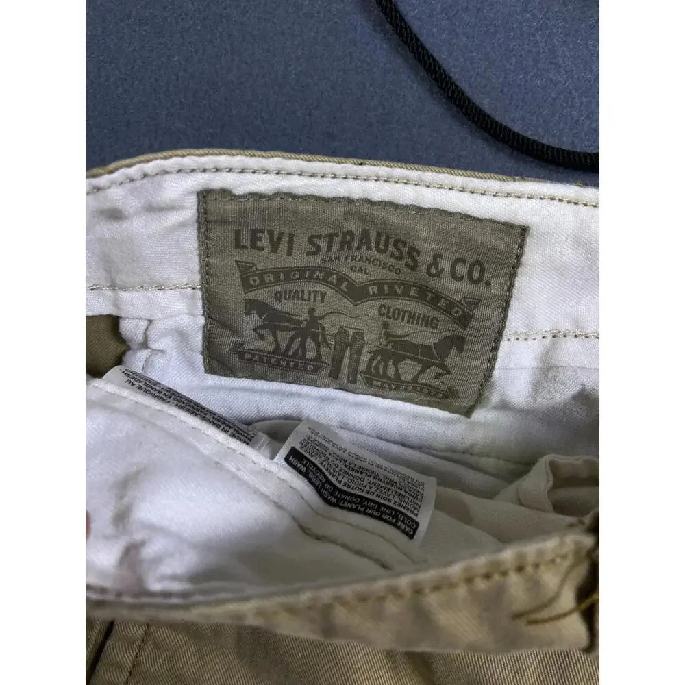 Vtg Levis Ace Cargo Pants Mens 38x32 (40x30) Loose Straight Khaki Grunge Skater
